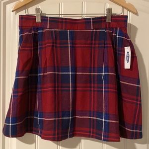 Old Navy Plaid Pleated Circle Skirt